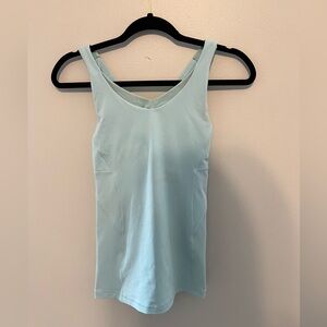 Size 4 Lululemon cross back tank baby blue